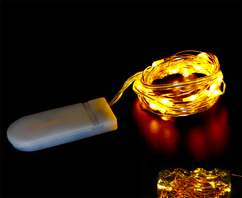 Vánoční mikro řetěz na baterie