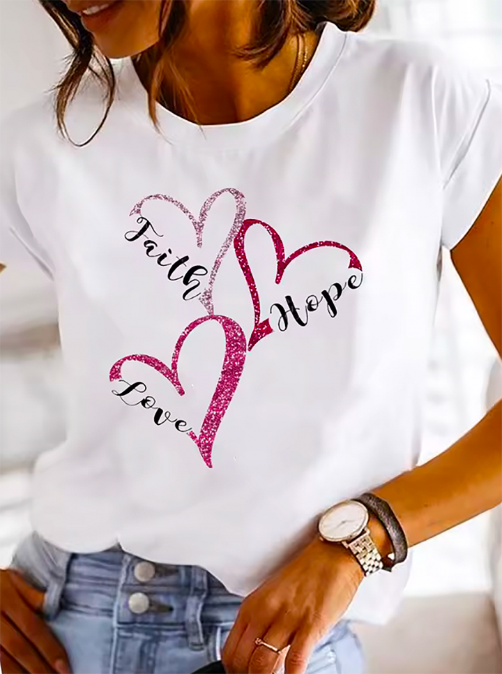 Dámské tričko Faith, Hope, Love vel.36